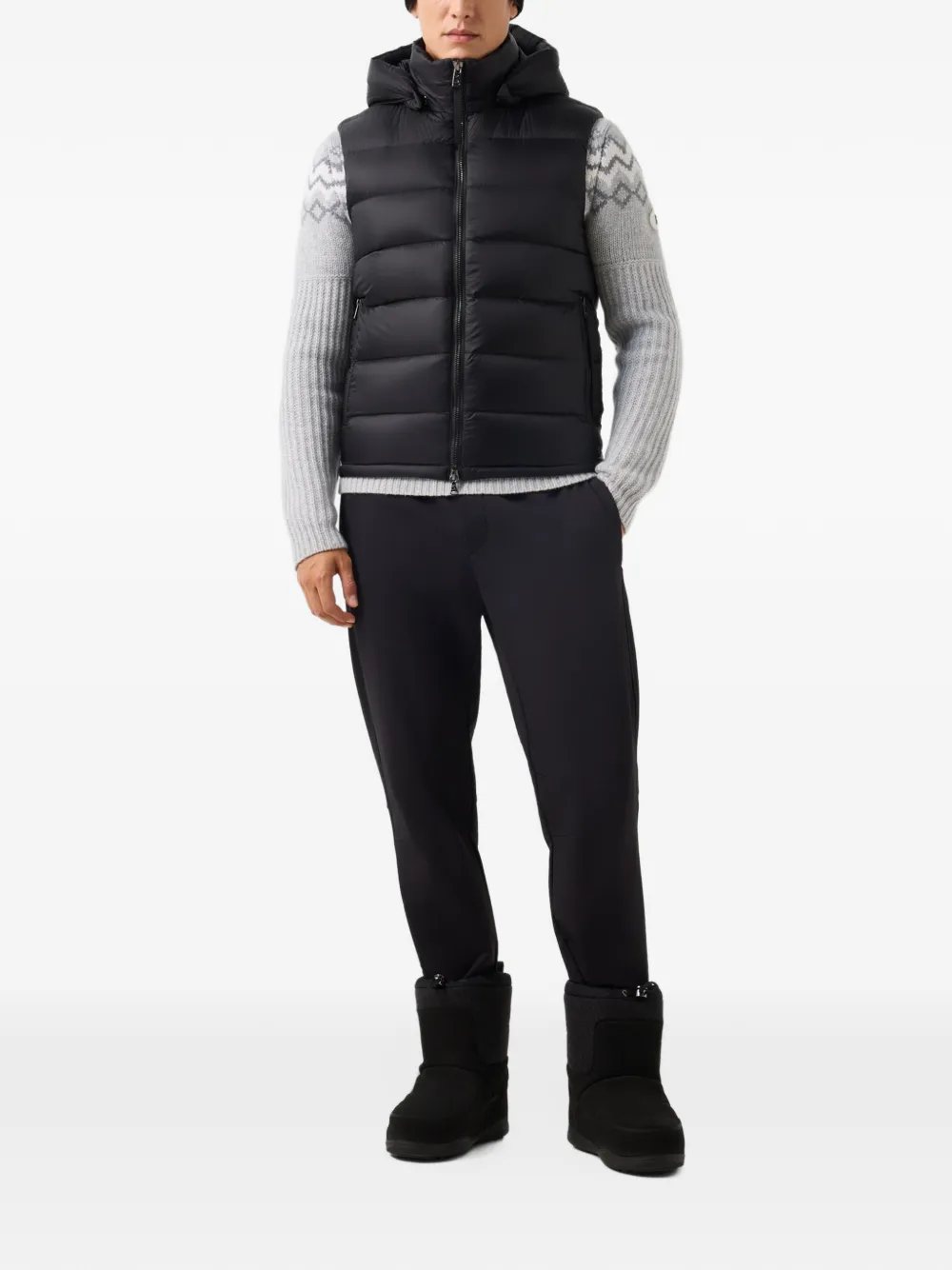 BOGNER Holger quilted gilet Zwart
