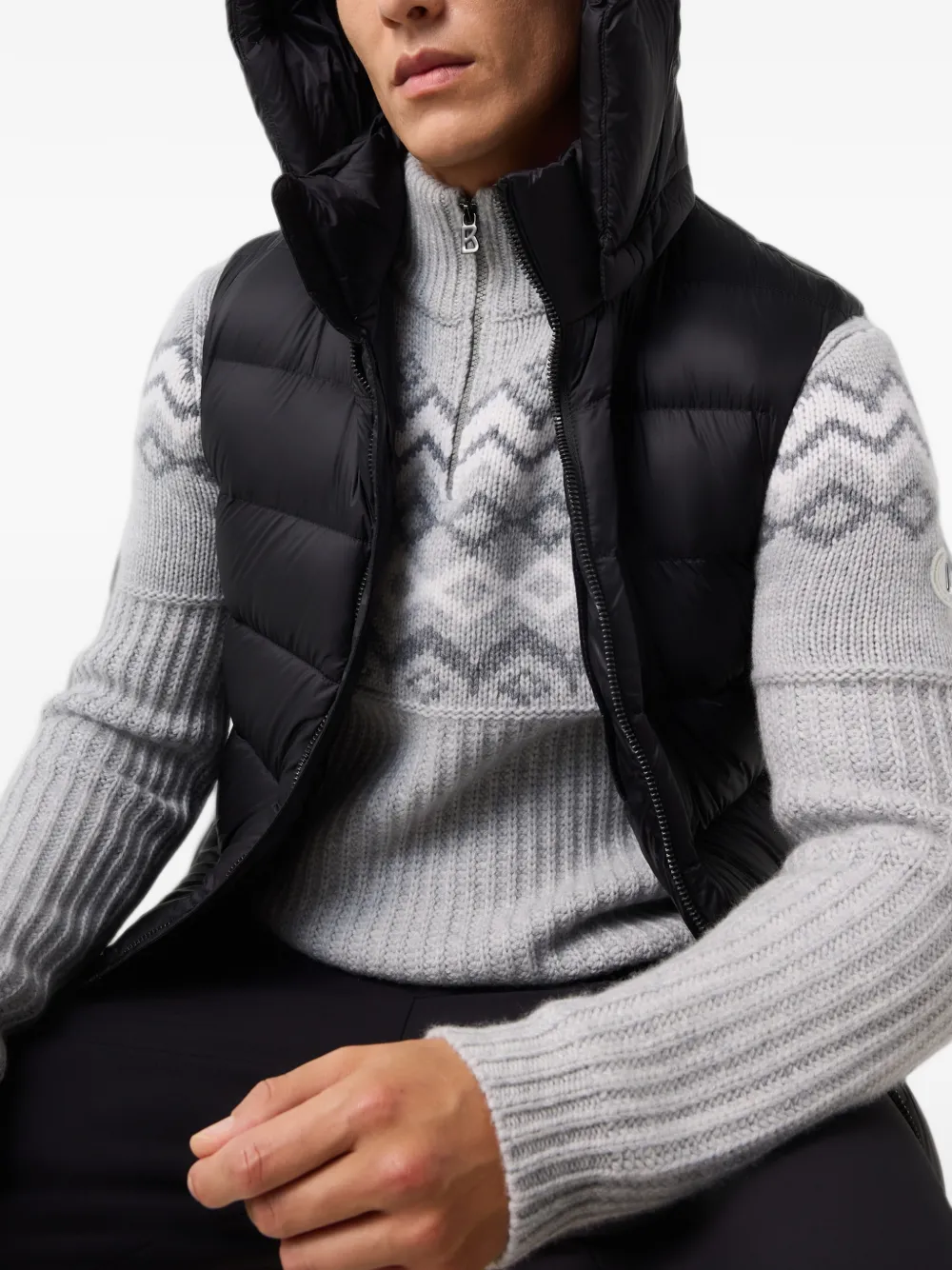 BOGNER Holger quilted gilet Zwart