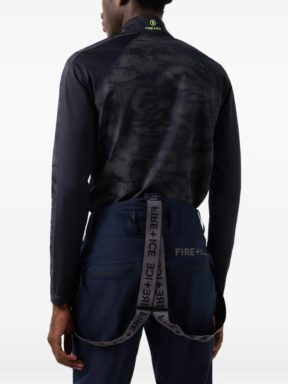 BOGNER FIRE+ICE Premo reflective-print performance top Blauw