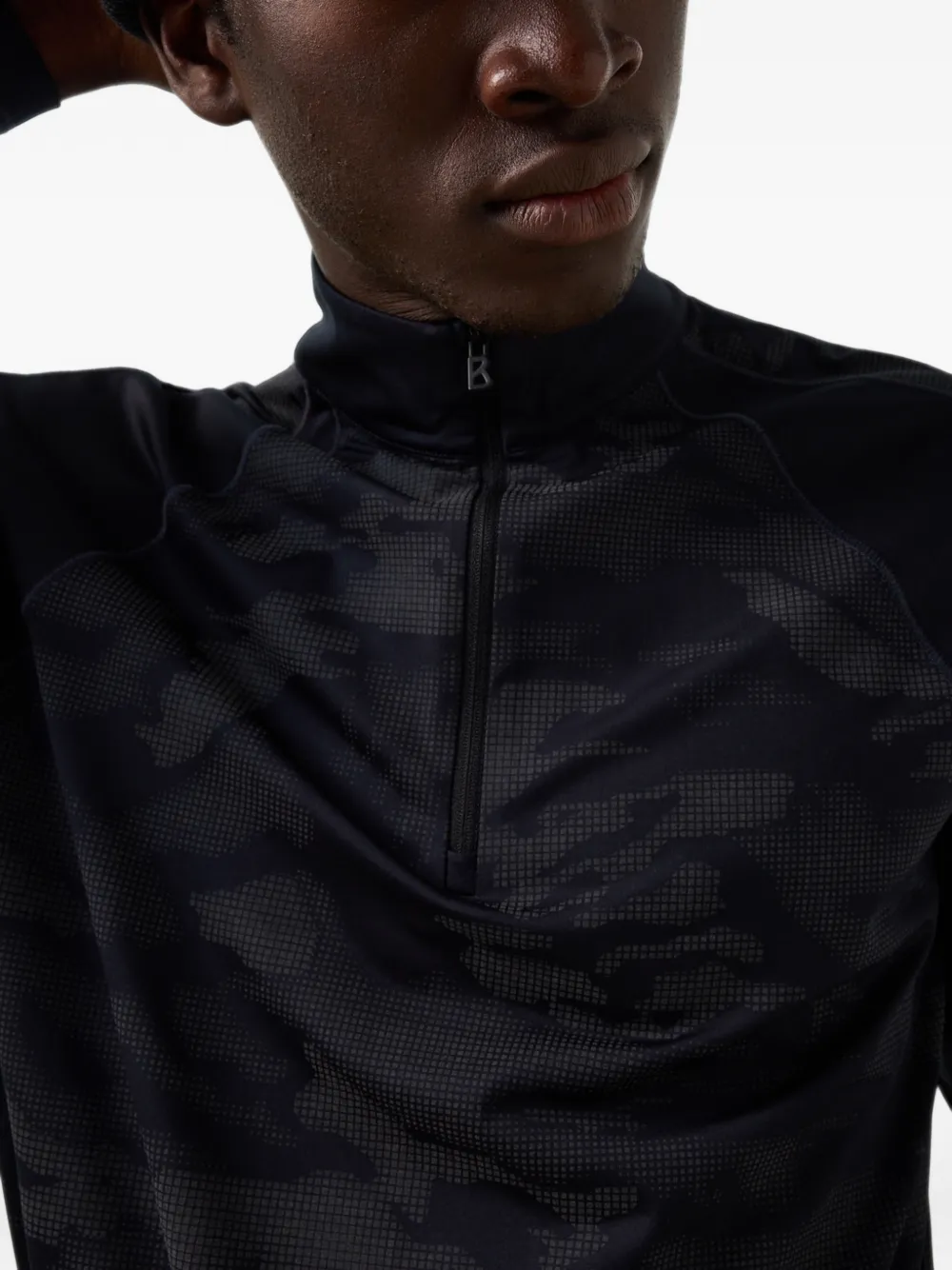BOGNER FIRE+ICE Premo reflective-print performance top Blauw