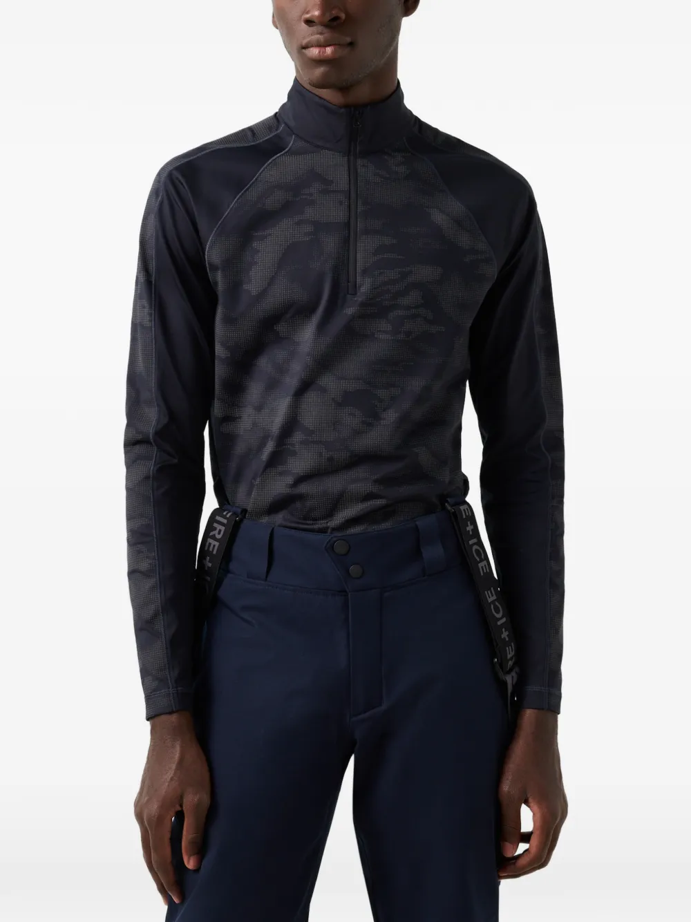 BOGNER FIRE+ICE Premo reflective-print performance top Blauw