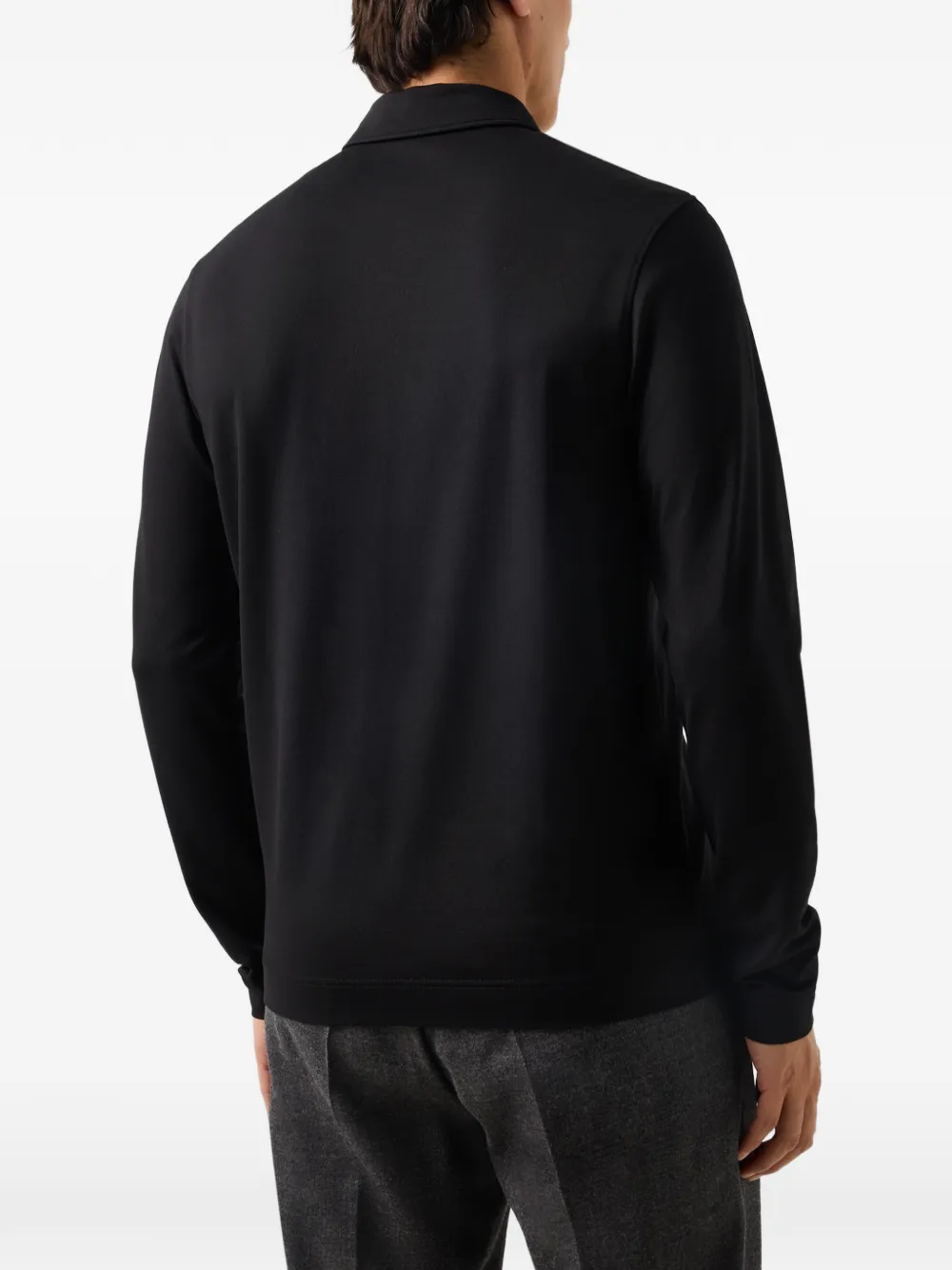BOGNER Timon long-sleeve polo shirt Zwart