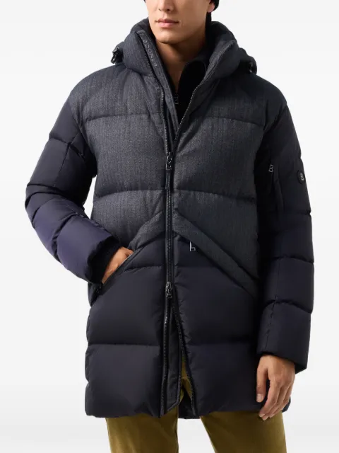 BOGNER Jones herringbone-panel quilted down coat