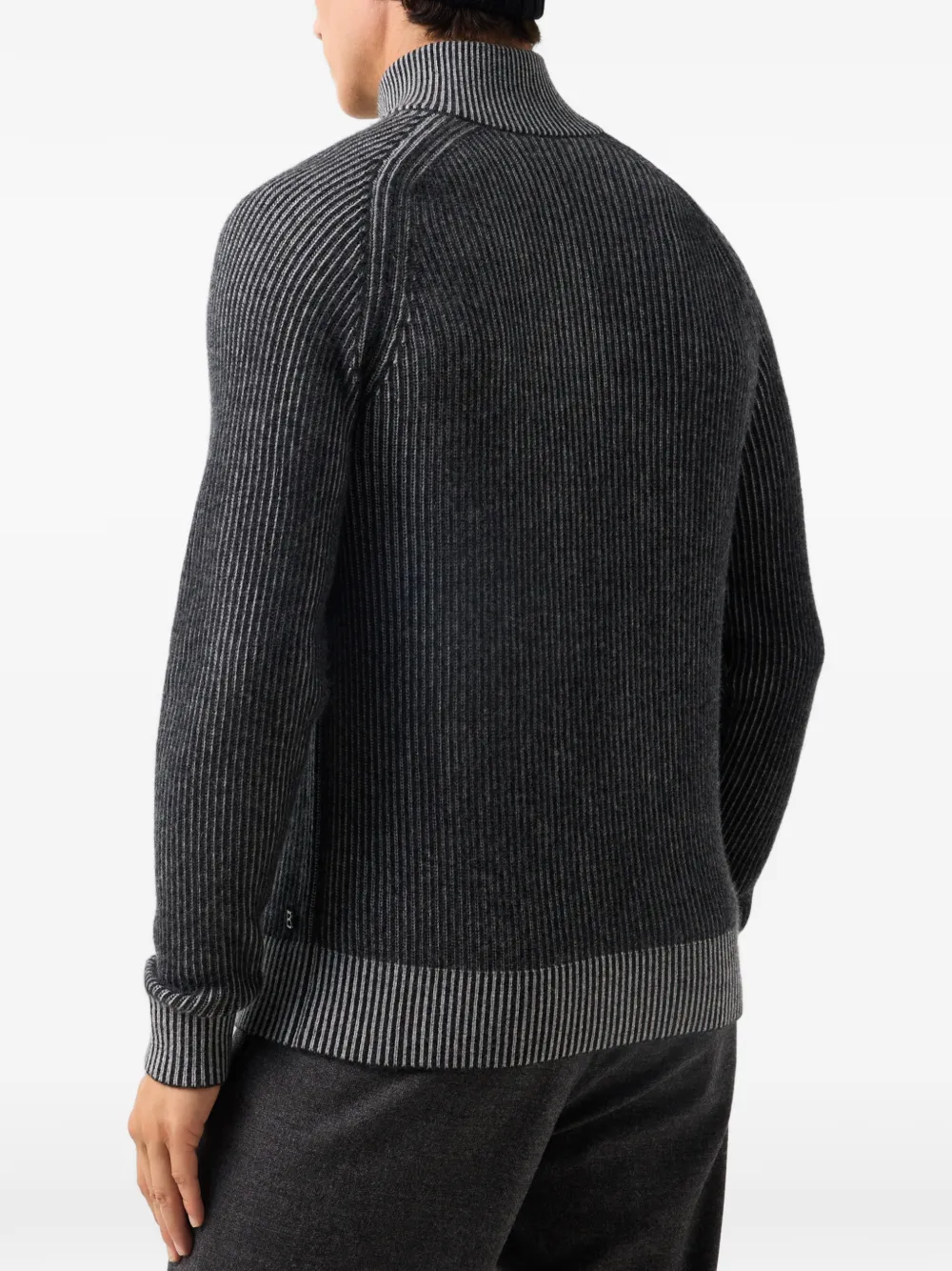 BOGNER Dwayne rib-knit sweater Grijs