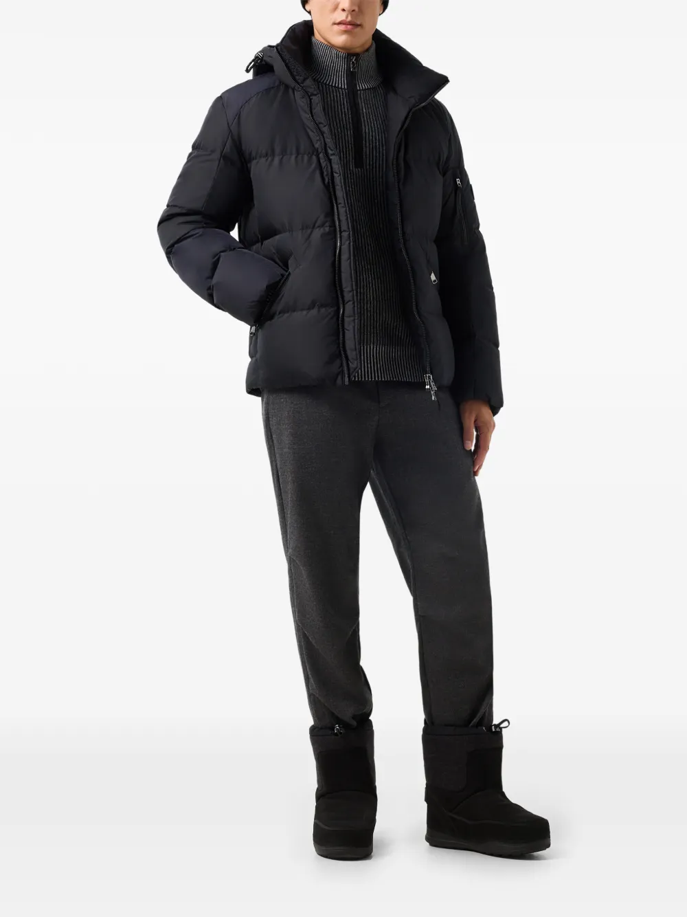 BOGNER Dwayne rib-knit sweater Grijs