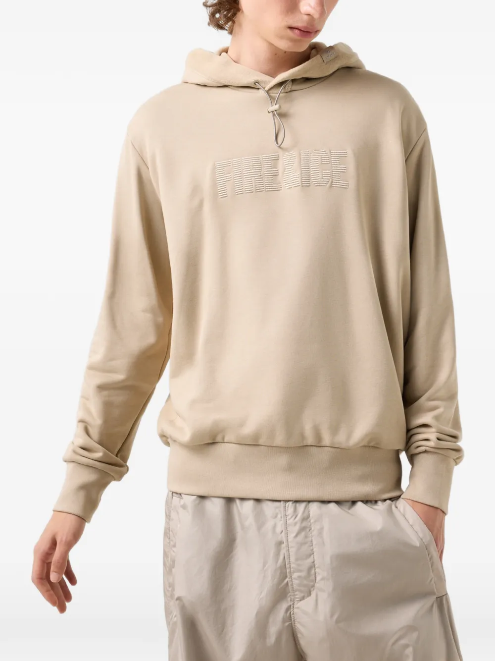 BOGNER FIRE+ICE Kristan logo-embroidered hoodie Beige
