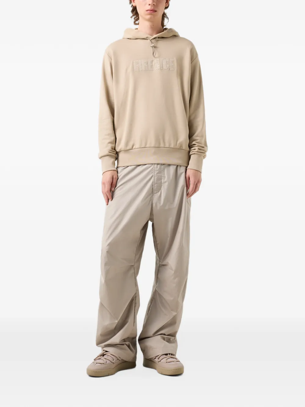 BOGNER FIRE+ICE Kristan logo-embroidered hoodie Beige