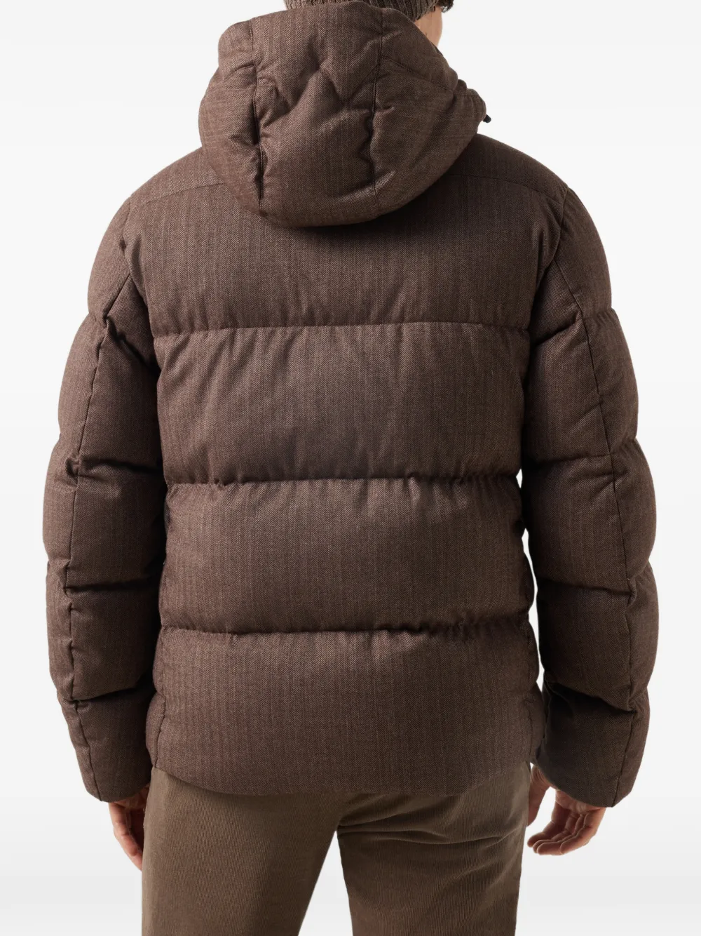 BOGNER Jamy herringbone-pattern down jacket Bruin