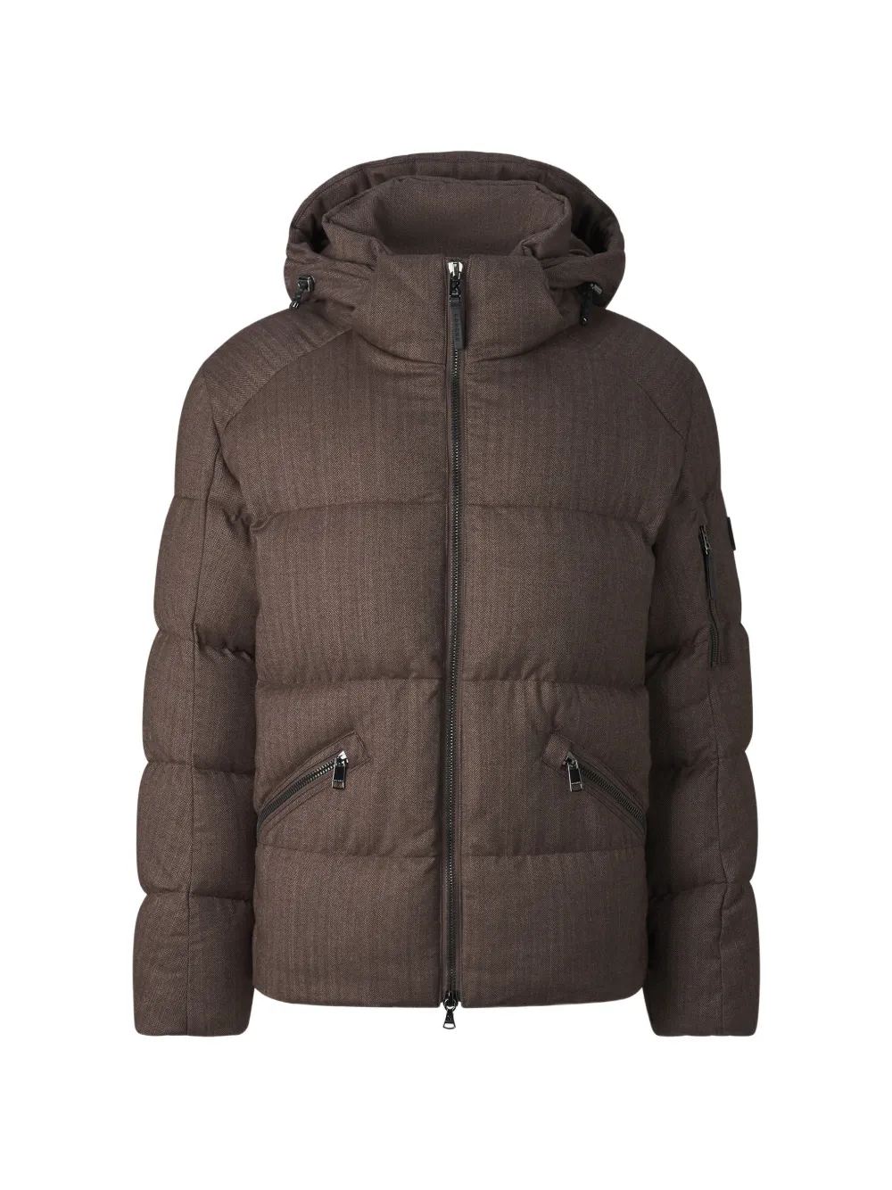 BOGNER Jamy herringbone-pattern down jacket - Braun