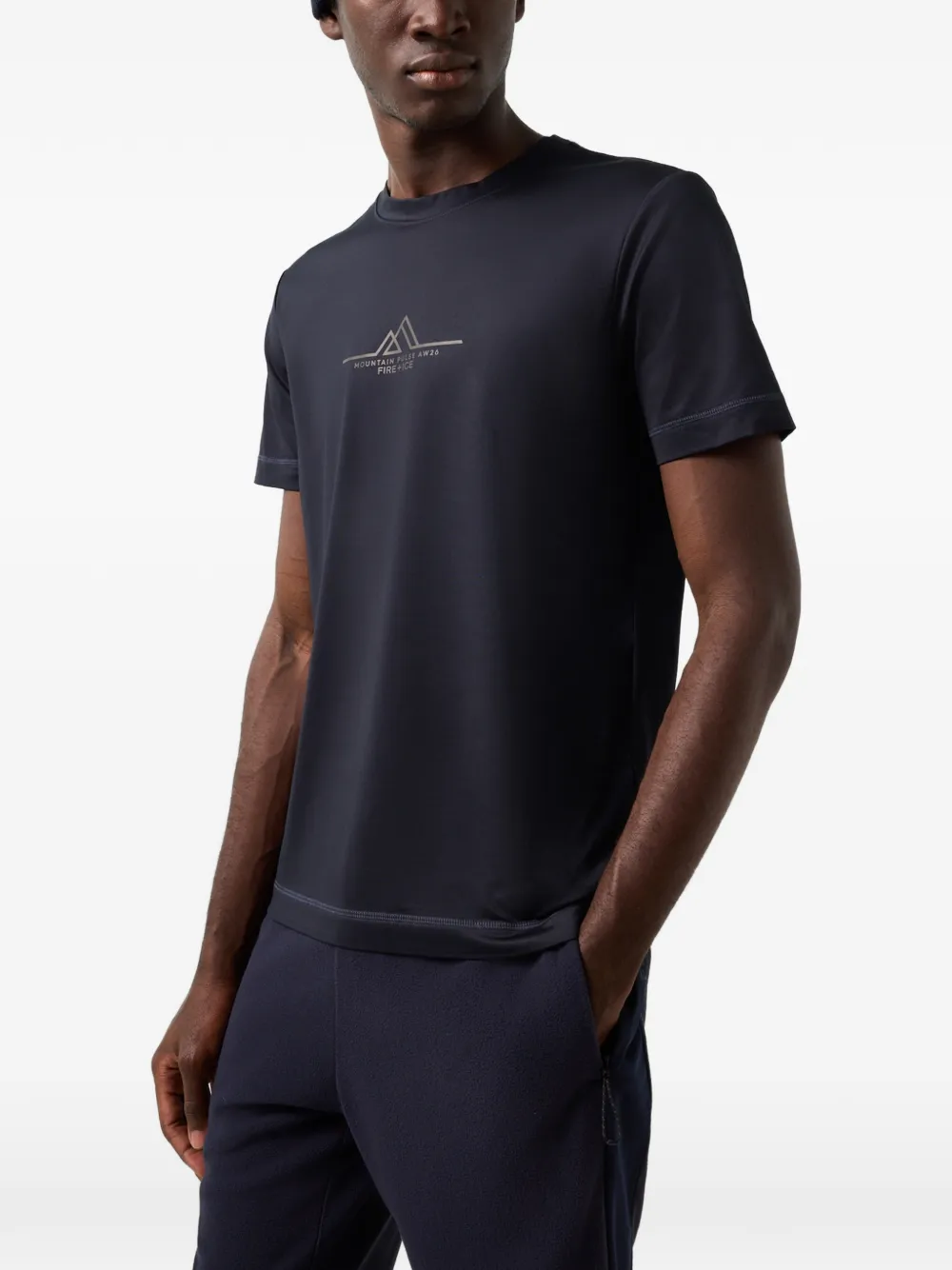 BOGNER FIRE+ICE Gerard logo-print crew-neck T-shirt Blauw