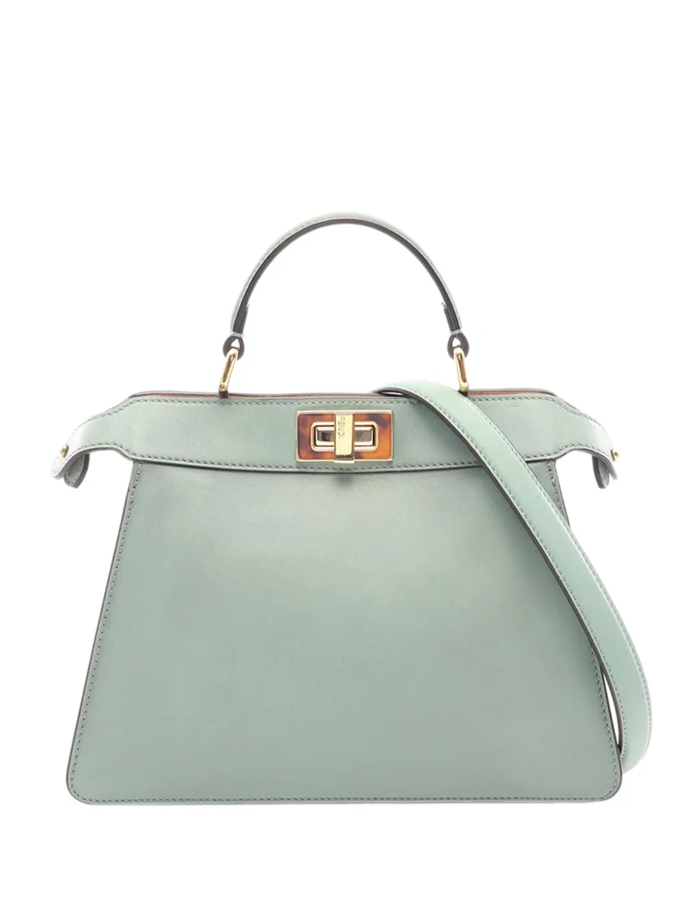 Fendi Pre-Owned 2010-2026 Small Calfskin Selleria Peekaboo ISeeU satchel - Grün