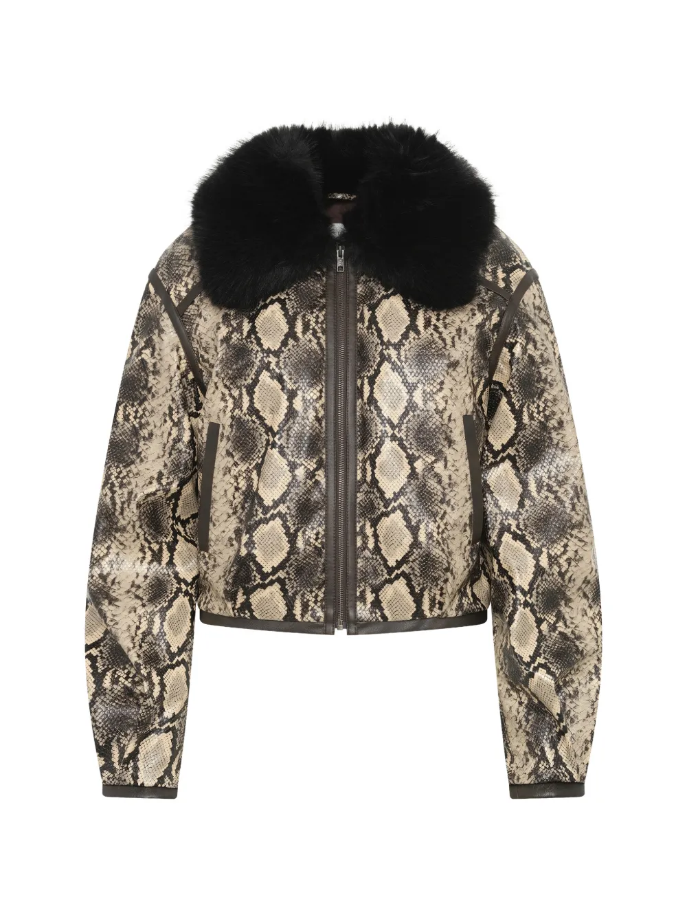 Unreal Fur Predawn snake-print faux-fur jacket - Toni neutri