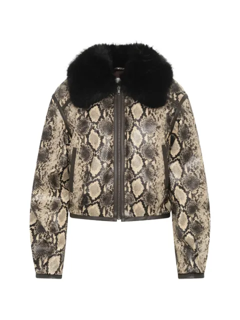 Unreal Fur Predawn snake-print faux-fur jacket
