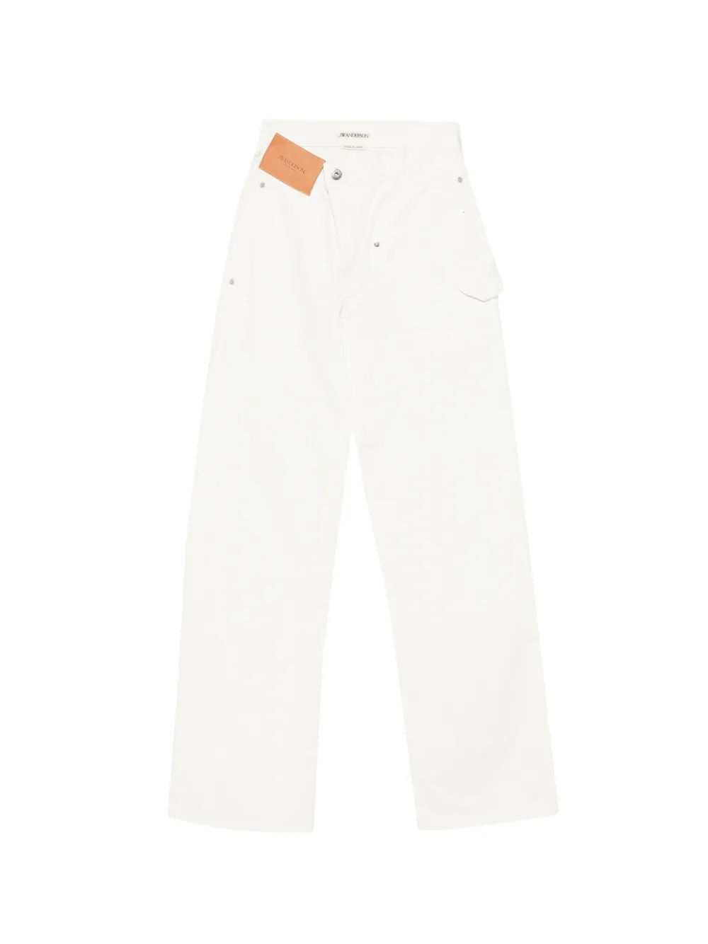 JW Anderson Twisted Workwear denim jeans in off white - Weiß