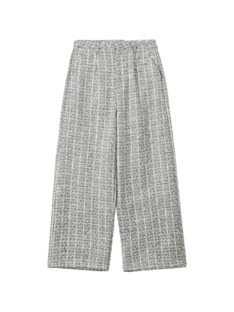 b+ab tweed-effect wide-leg trousers