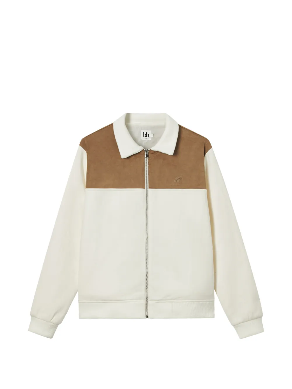b+ab colour-block zip-up jacket - Weiß