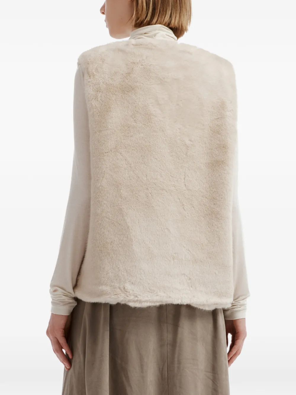 tout a coup faux-fur gilet Beige