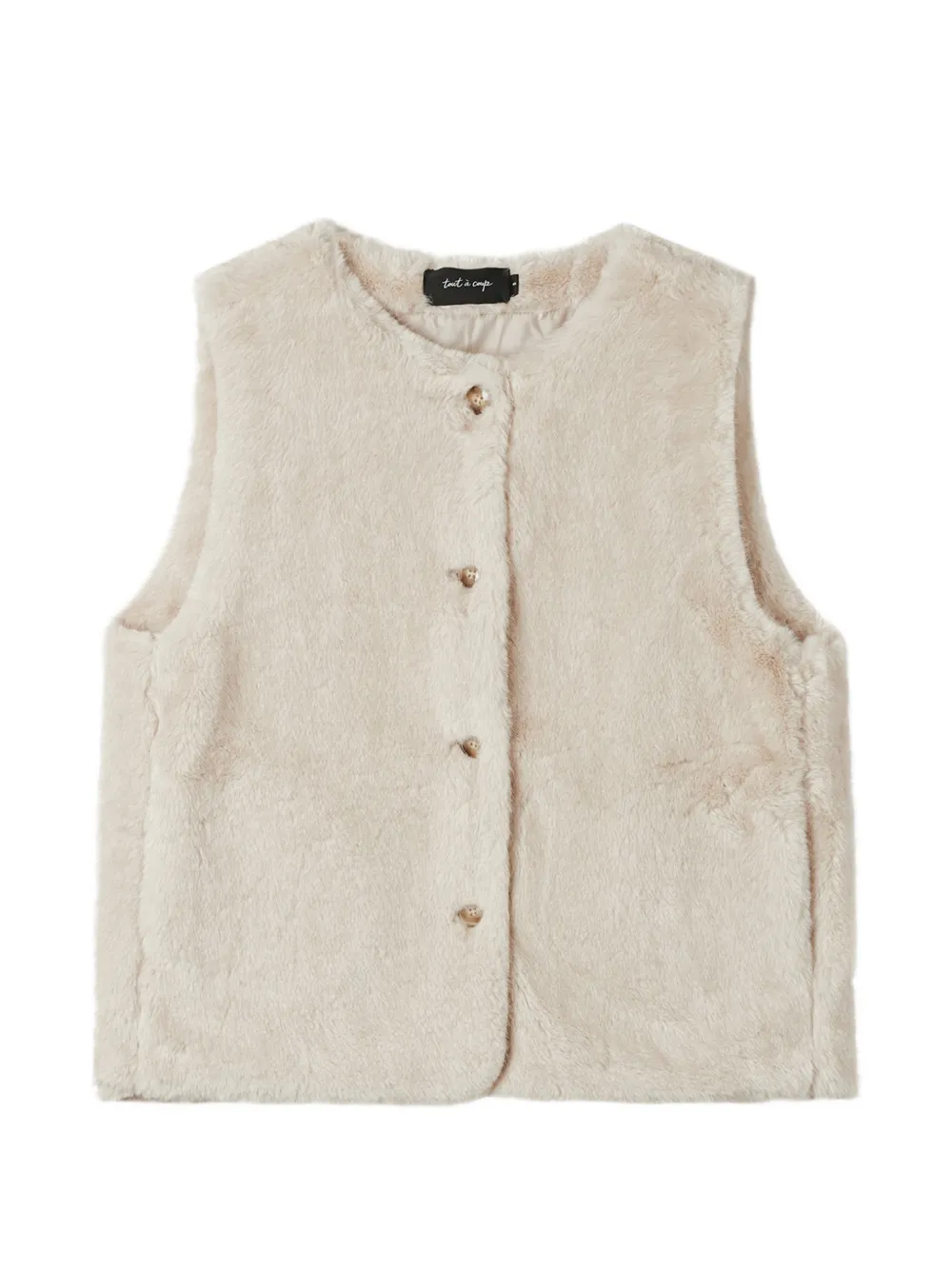 tout a coup faux-fur gilet - Neutrals