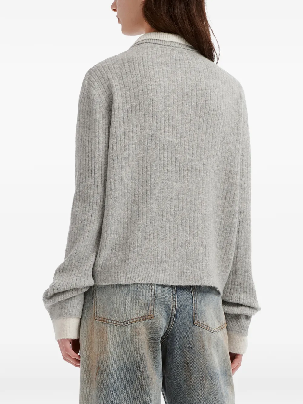 tout a coup ribbed-knit sweater Grijs