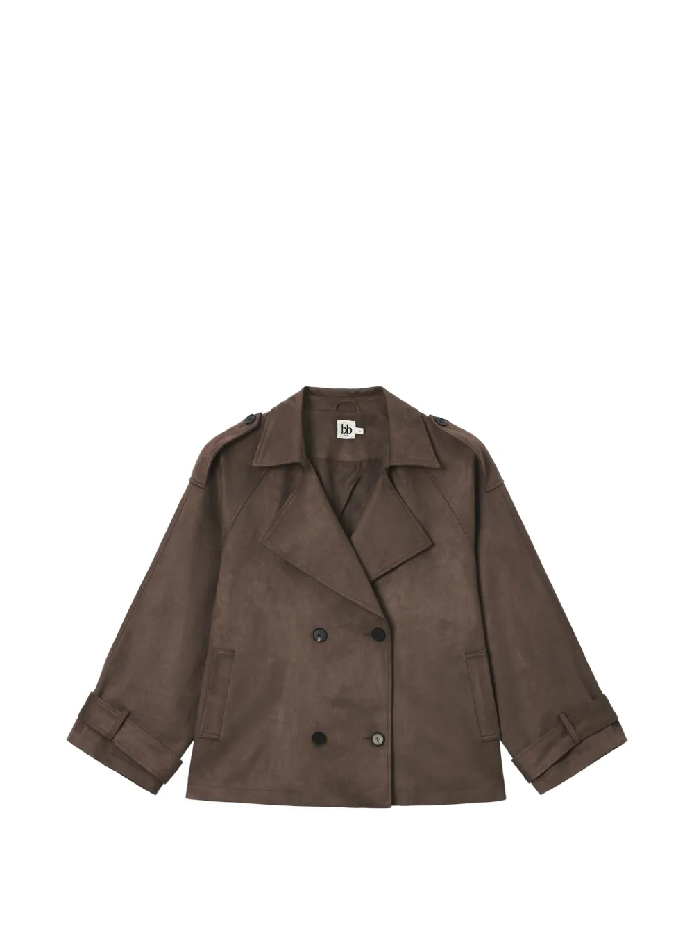b+ab double-breasted epaulette jacket - Braun