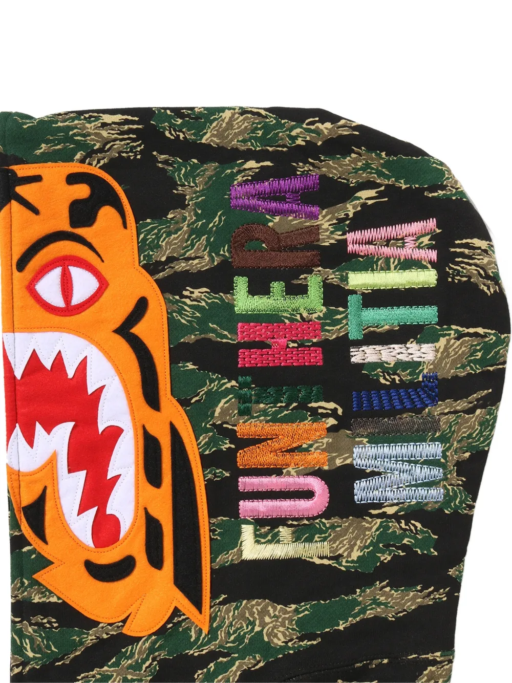 A BATHING APE tiger camo full-zip hoodie Groen