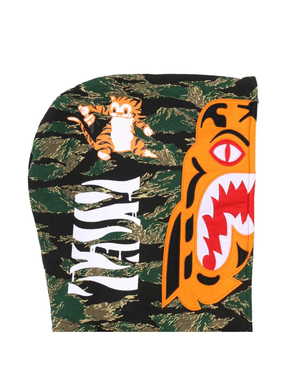 A BATHING APE tiger camo full-zip hoodie Groen