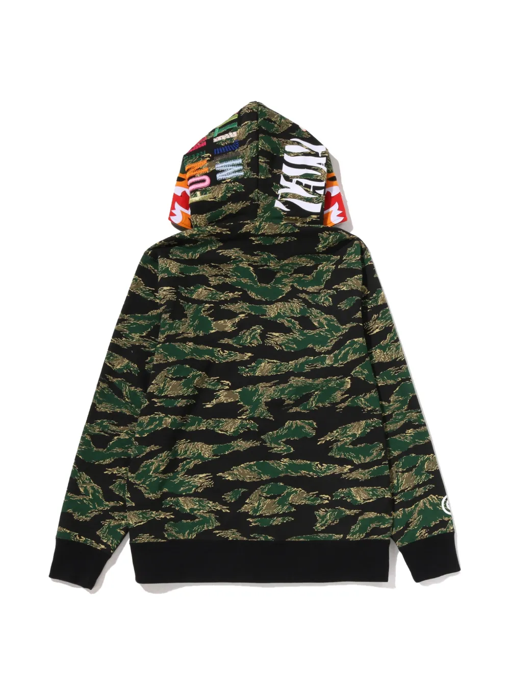 A BATHING APE tiger camo full-zip hoodie Groen