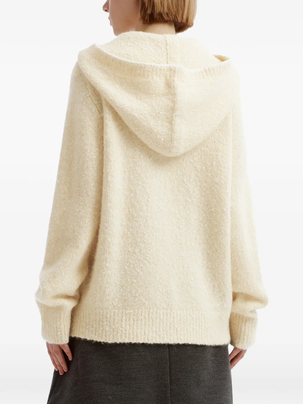 b+ab button-up hooded sweater Beige