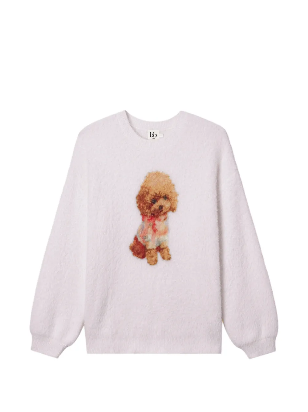B+ab Poodle-intarsia Knitted Sweater In Purple