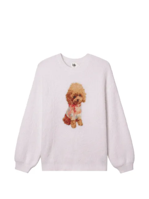 b+ab jersey de punto con caniche en intarsia