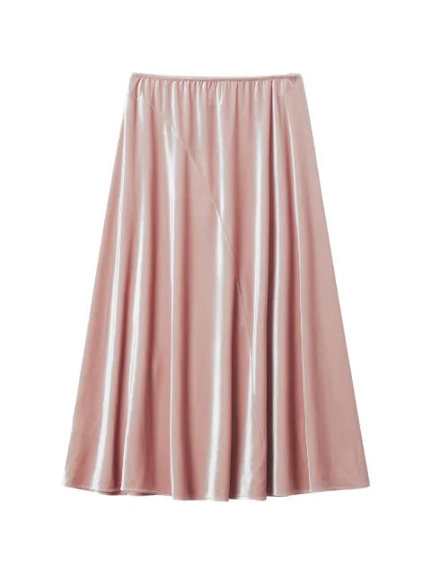 b+ab velvet-effect panelled maxi skirt