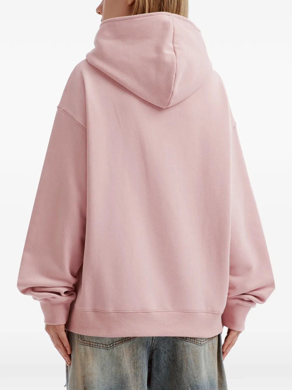 tout a coup embroidered-poodle hoodie Roze
