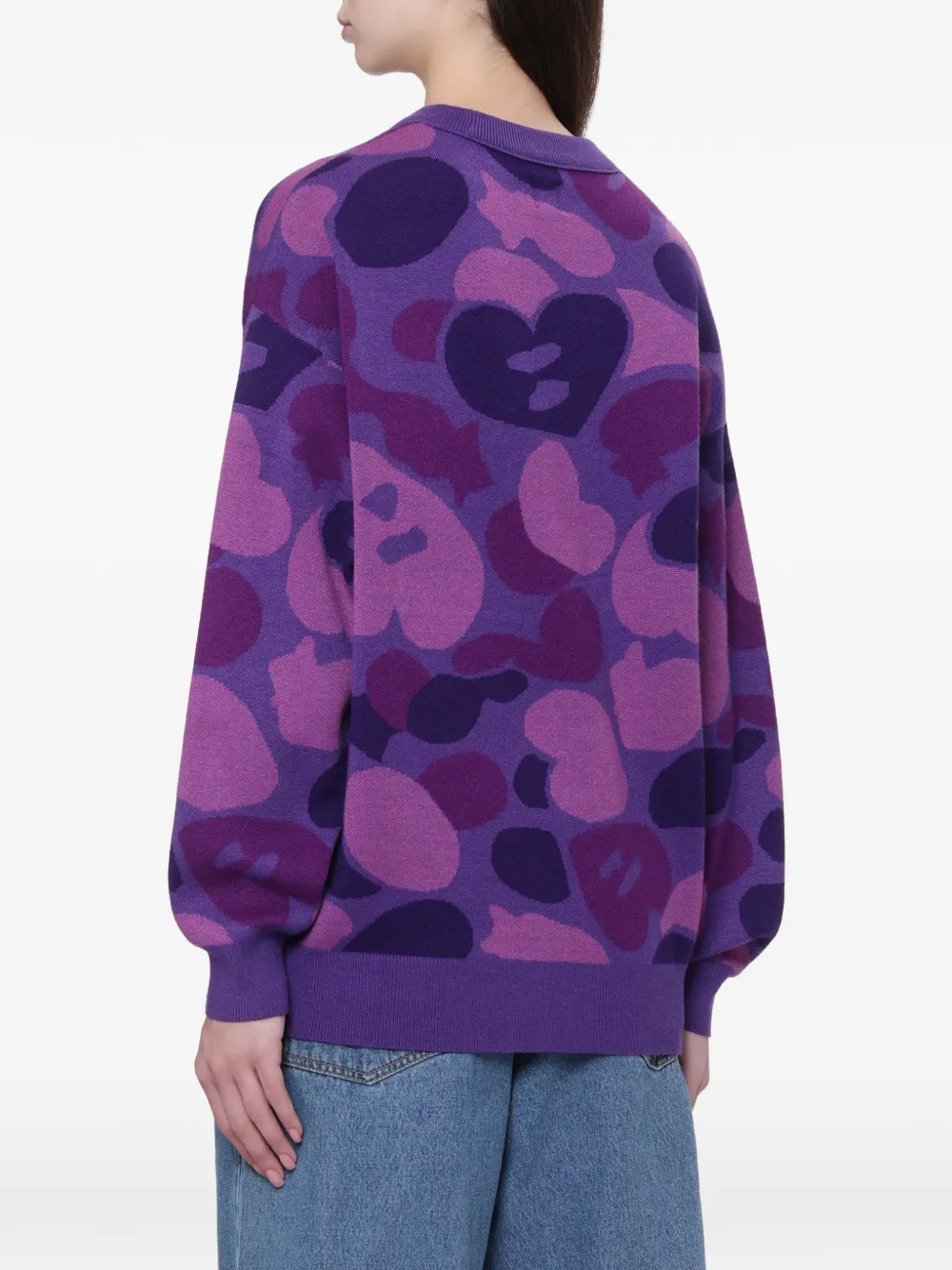 APEE™ by *A BATHING APE Trui met camouflage-patroon Paars