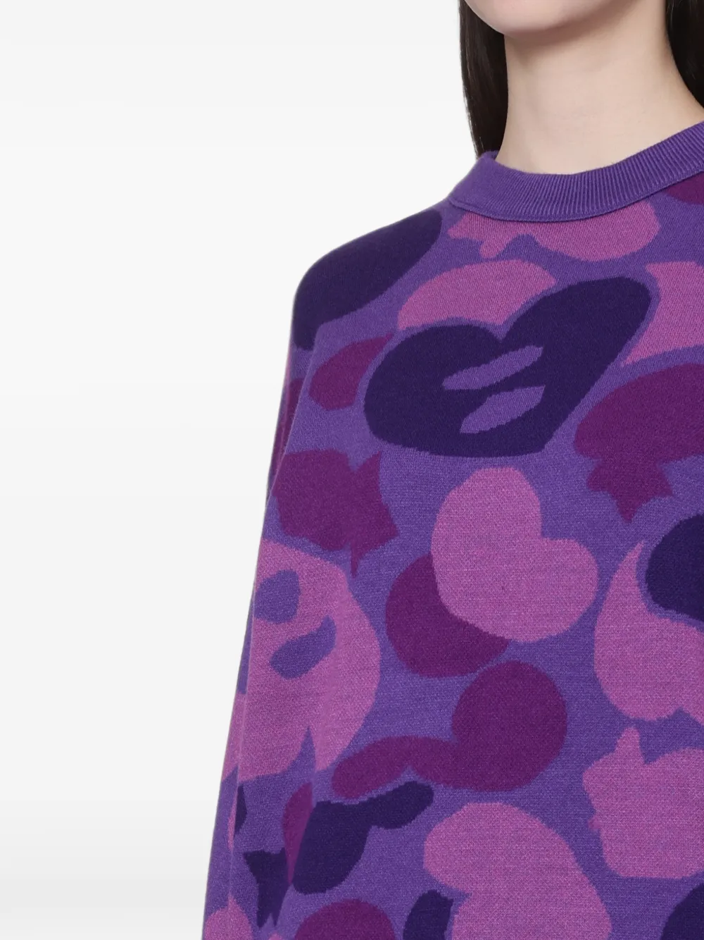 APEE™ by *A BATHING APE Trui met camouflage-patroon Paars