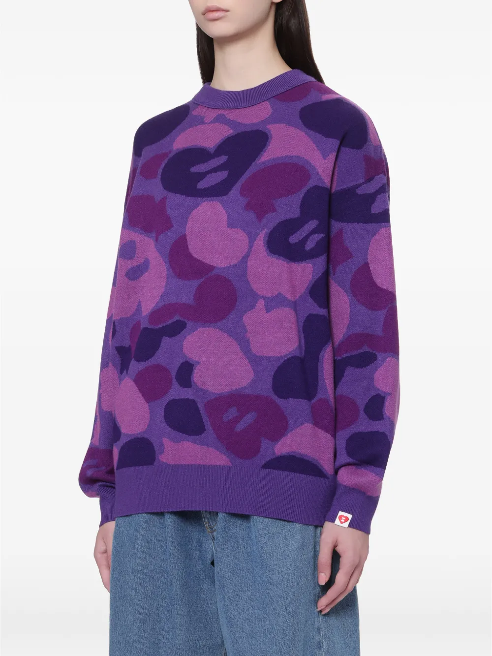APEE™ by *A BATHING APE Trui met camouflage-patroon Paars