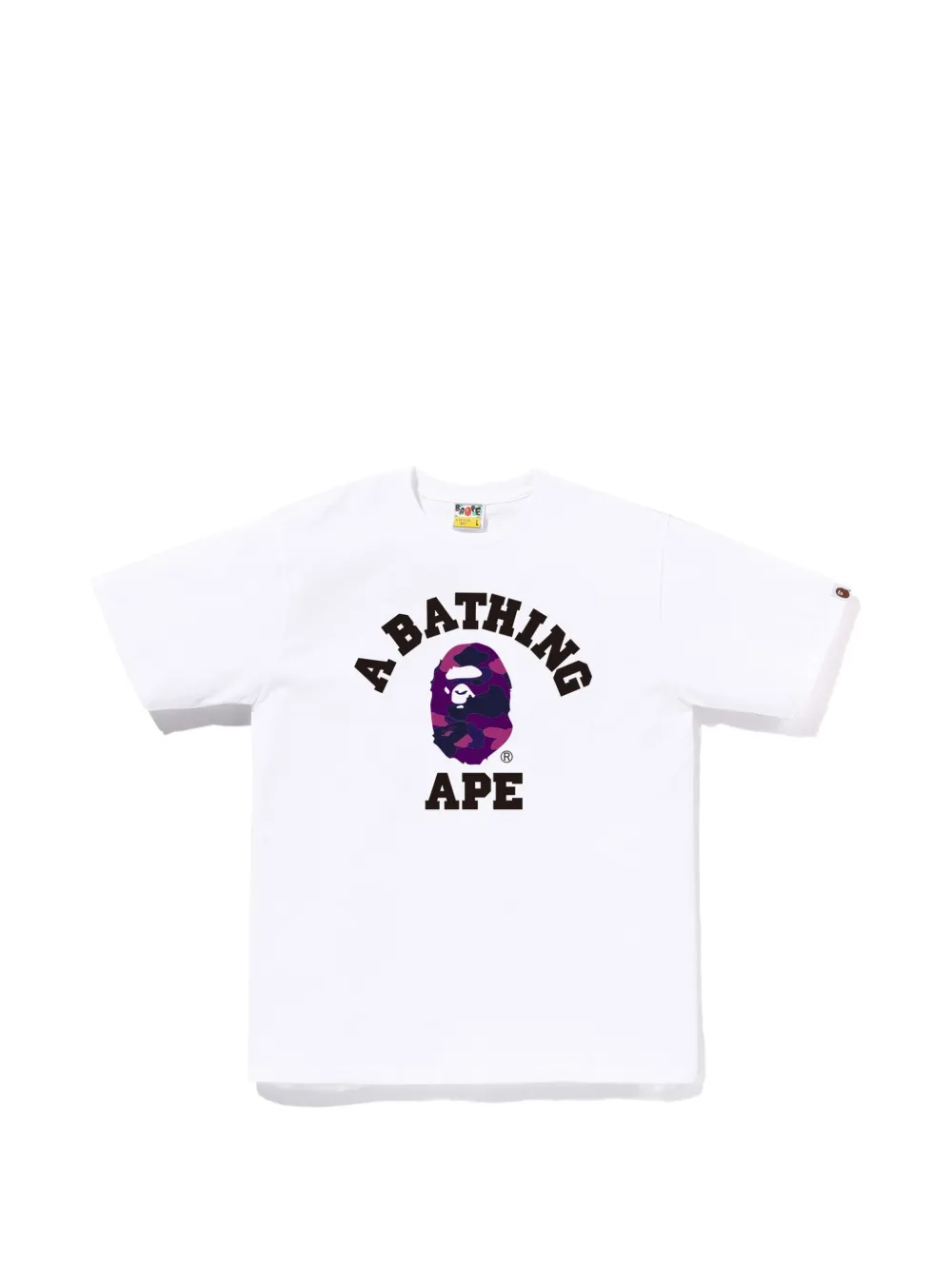 A BATHING APE® Color Camo College T-shirt - Bianco