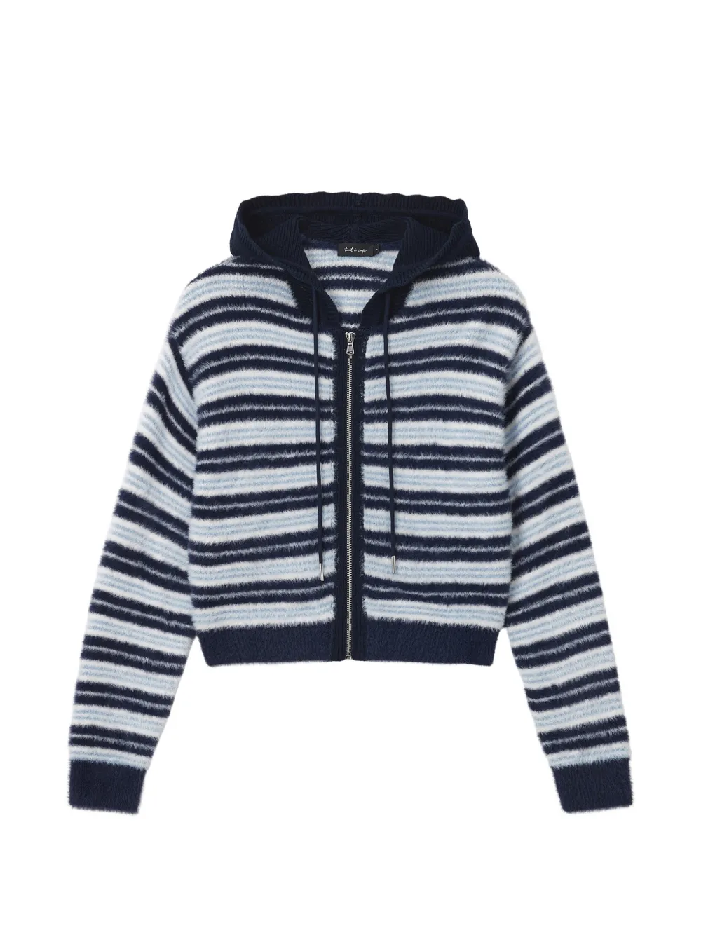 tout a coup zip-up hooded cardigan - Blu