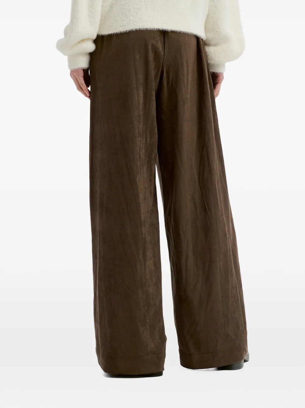 tout a coup Broek met wijde pijpen Bruin