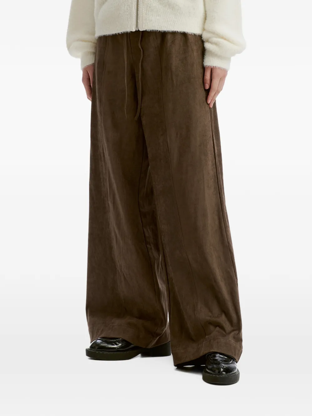 tout a coup Broek met wijde pijpen Bruin