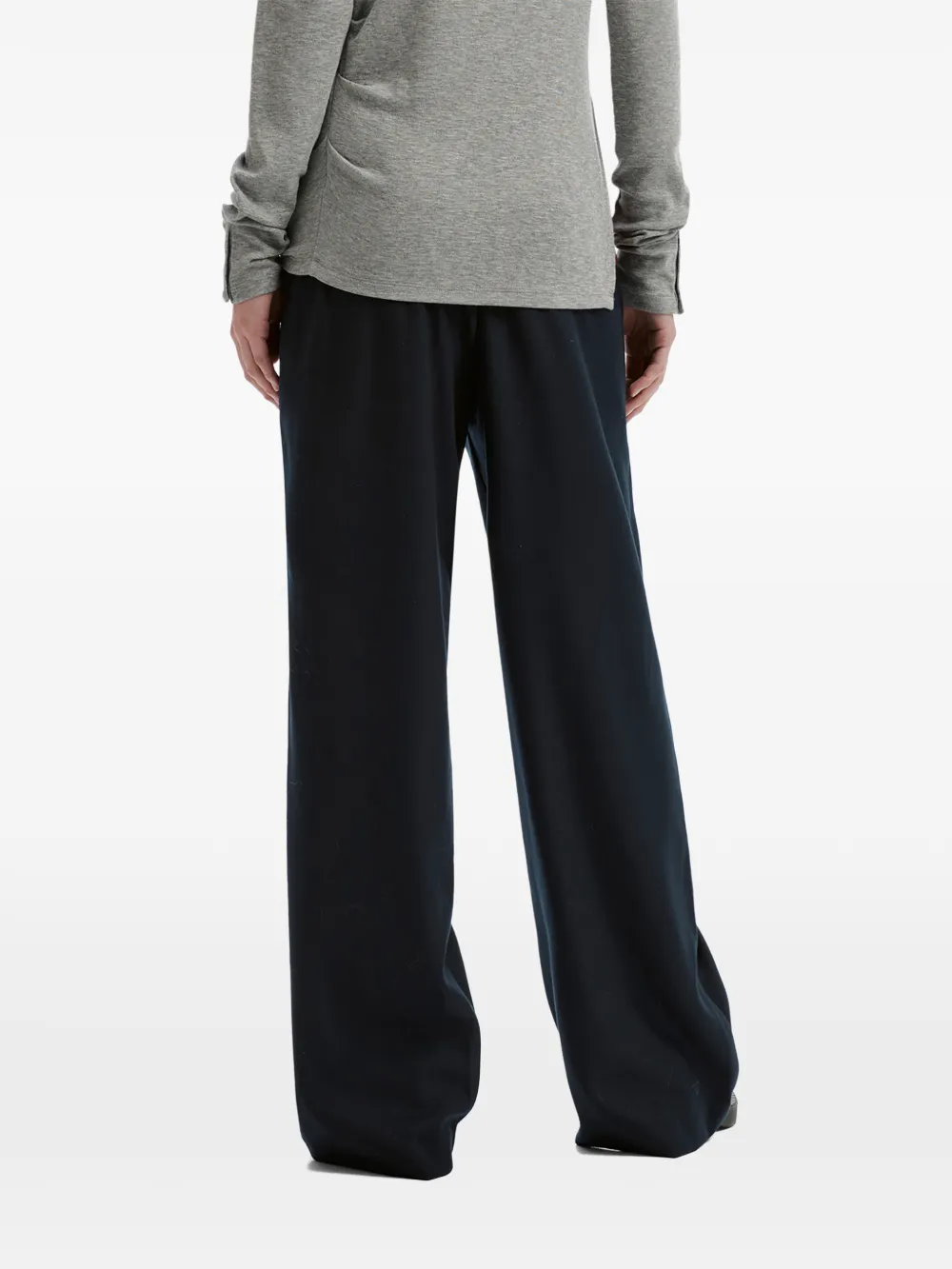 tout a coup drawstring-waistband wide-leg track pants Blauw