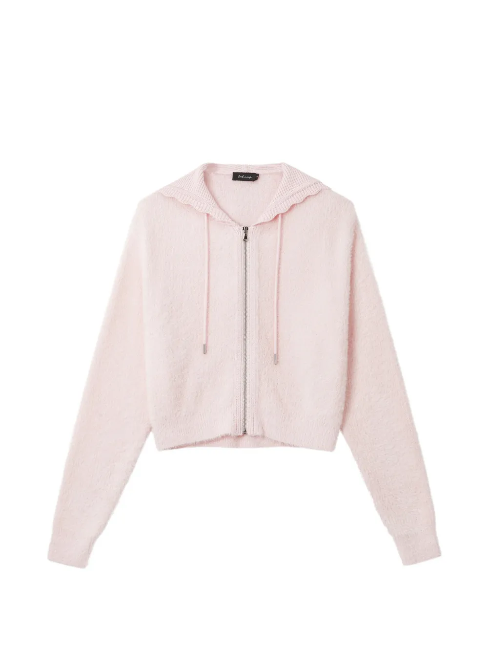 tout a coup zip-up hooded cardigan - Rosa