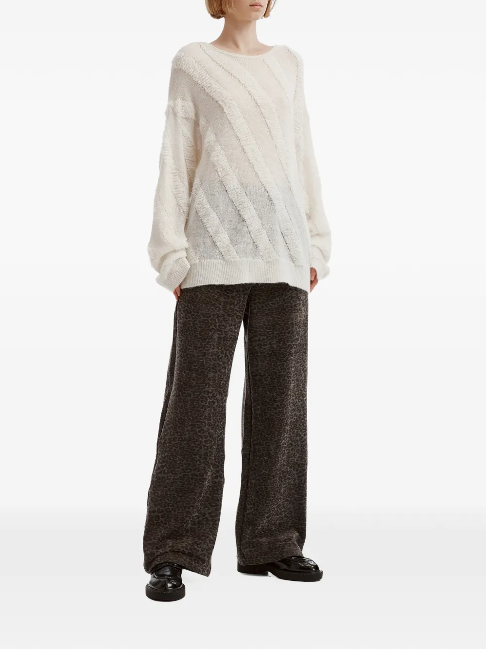 tout a coup boat-neck sweater Wit