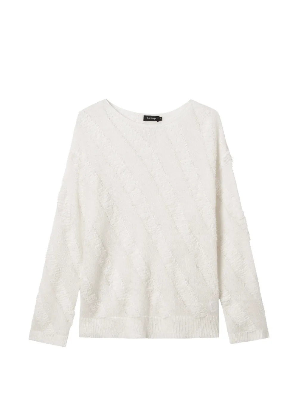 Tout a coup boat-neck sweater Wit