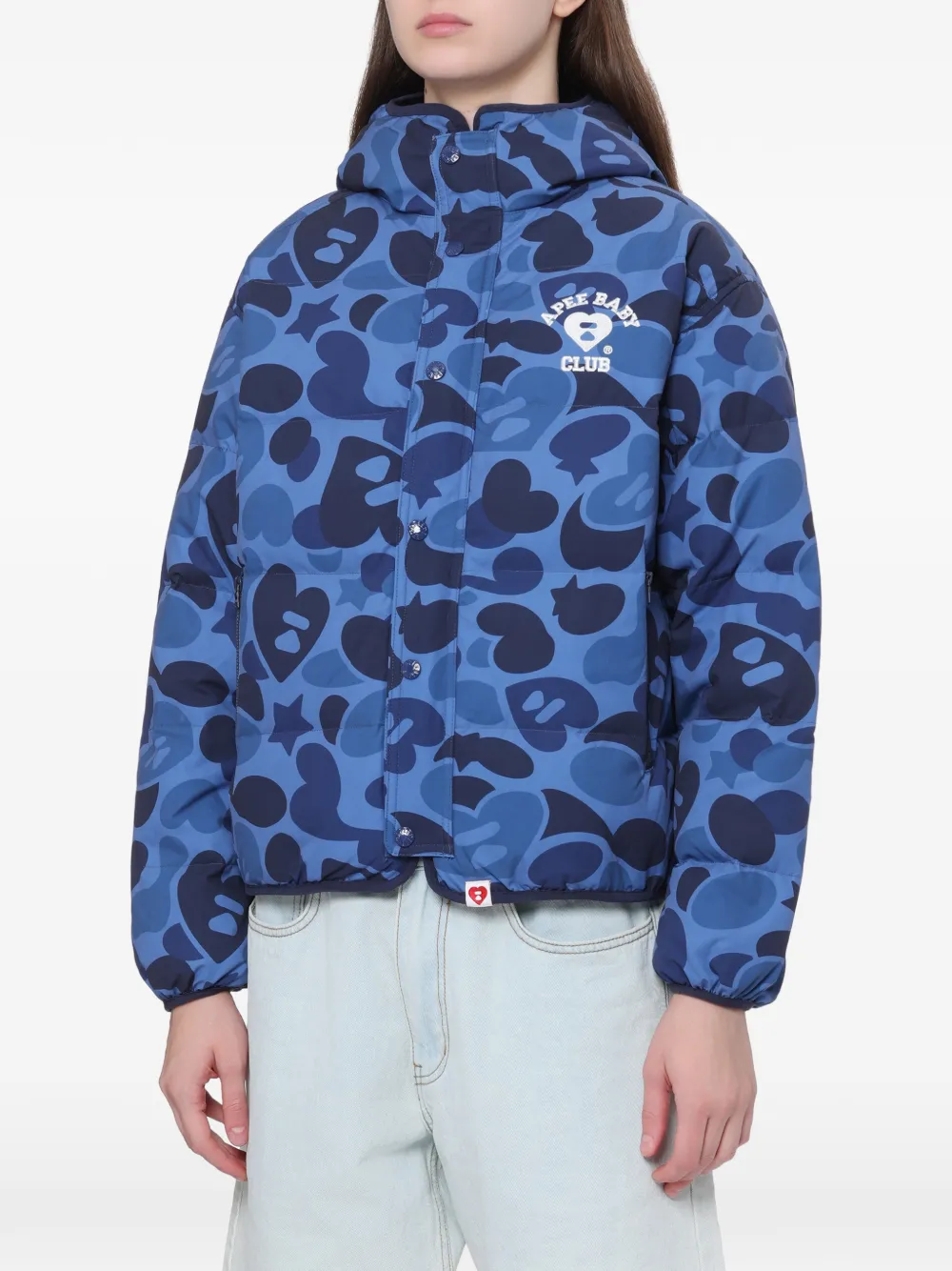 APEE™ by *A BATHING APE Gewatteerd jack met camouflageprint Blauw