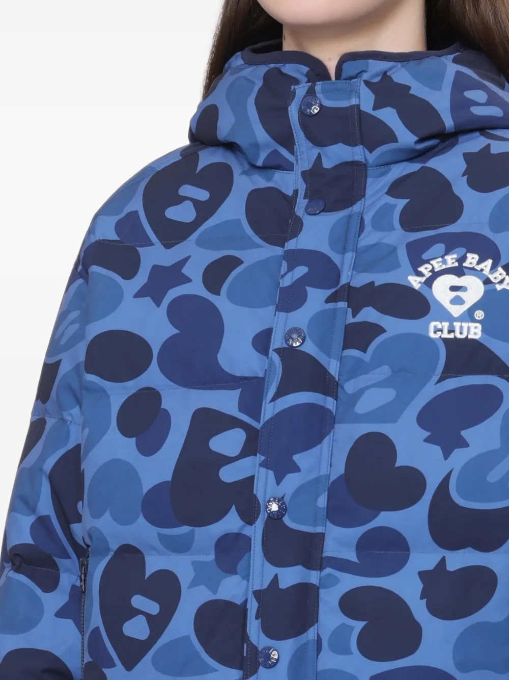 APEE™ by *A BATHING APE Gewatteerd jack met camouflageprint Blauw