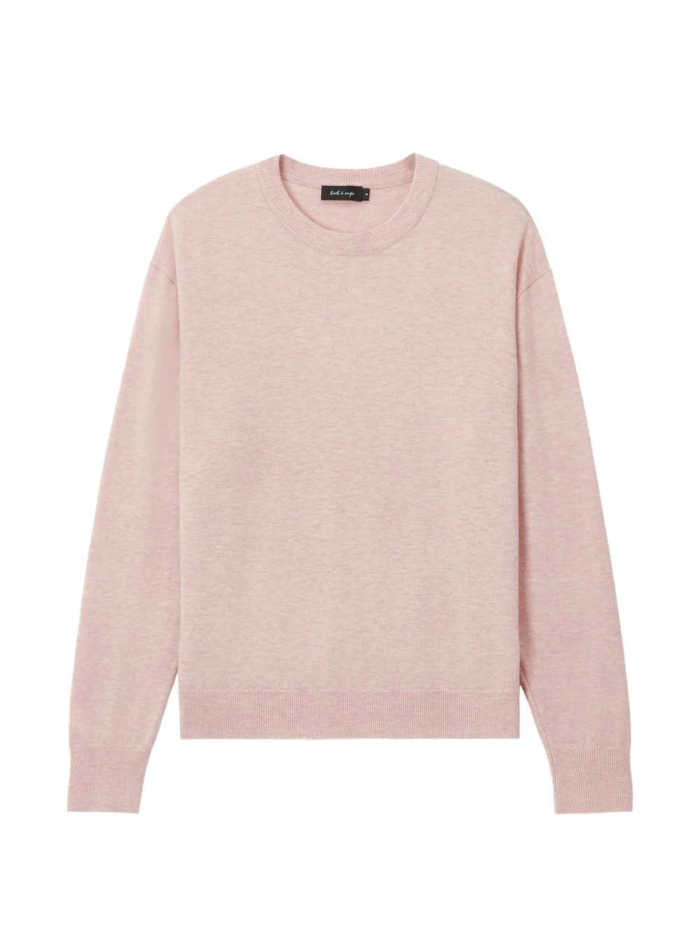 Tout a coup scarf-detail crew-neck sweater Roze