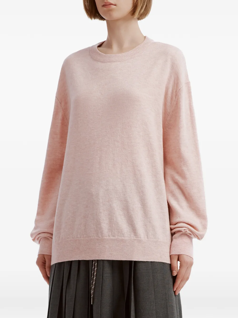 tout a coup scarf-detail crew-neck sweater Roze
