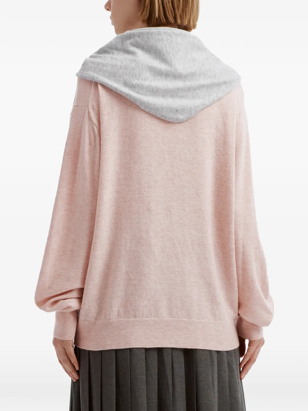 tout a coup scarf-detail crew-neck sweater Roze