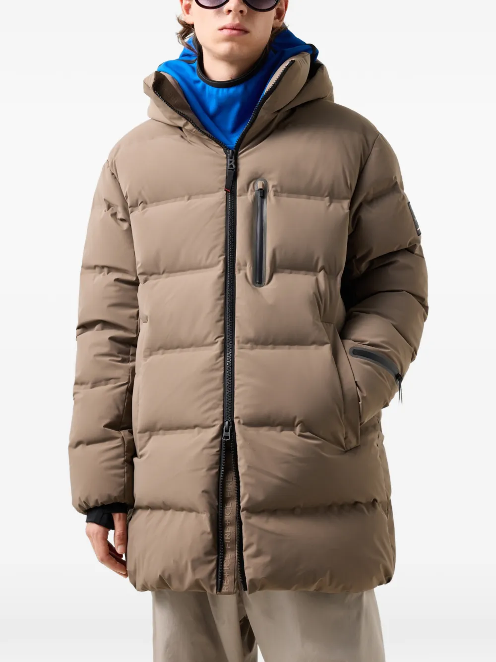 BOGNER FIRE+ICE Ekin quilted hooded coat Beige