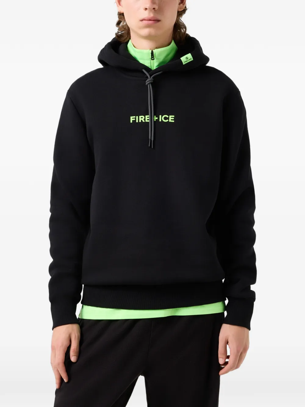 BOGNER FIRE+ICE Covell logo-print hoodie Zwart
